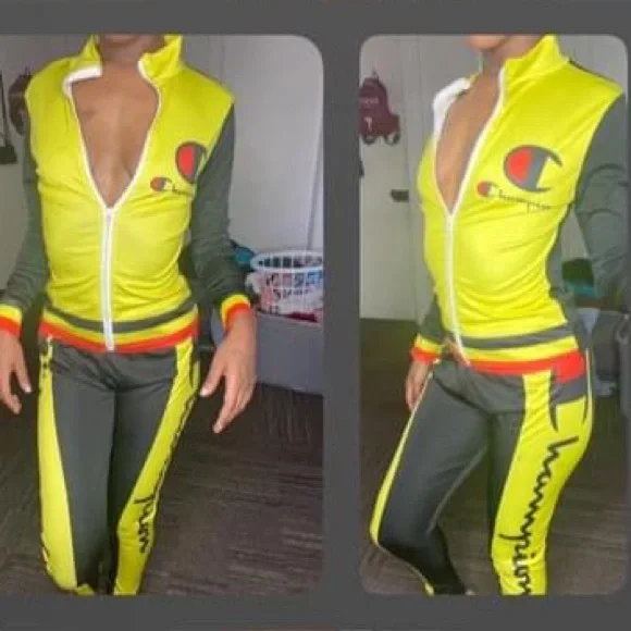 Champion two piece tracksuit cheap
